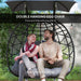 Double Rattan Swing Chair – Weather-Resistant Hanging Egg Seat for Two - Samanta Factory