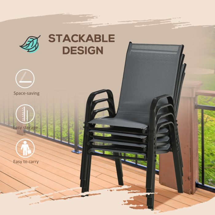 Garden Dining Chairs – Stackable Outdoor Design with High Back Support - Samanta Factory