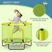 ZONEKIZ 4.6 FT Trampoline with Enclosure Net Bungee Gym, Yellow - Samanta Factory